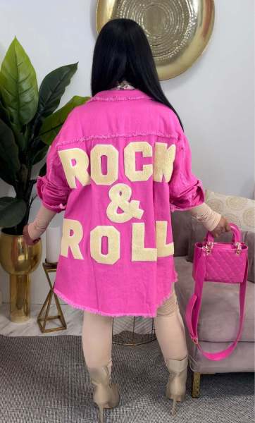Women's Cardigan Button Down Lapel Pocket Rock Fringe Denim Jacket LD83142