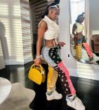 printed trousers
