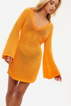 Sexy Mesh See-Through Holiday Loose Knit Hollow Beach Skirt Bikini Blouse Sexy Mesh See-Through Holiday Loose Knit Hollow Beach Skirt Bikini Blouse