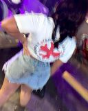 Women's Solid Color Print Fashion Ripped Open Collar Top