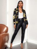 Printed baseball suit casual letter coat
