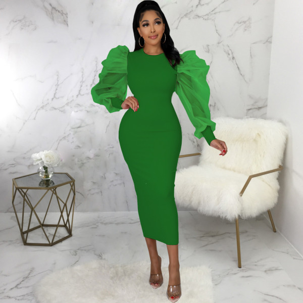 Sexy fashion solid color women's dress slim dress