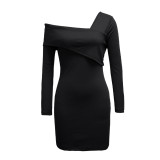 Sexy off-the-shoulder slim fit dress