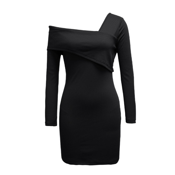 Sexy off-the-shoulder slim fit dress