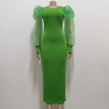 Sexy fashion solid color women's dress slim dress