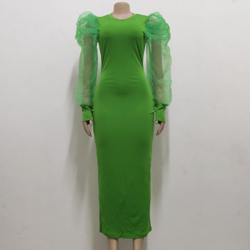 Sexy fashion solid color women's dress slim dress
