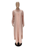 Checked ice silk chiffon tunic coat