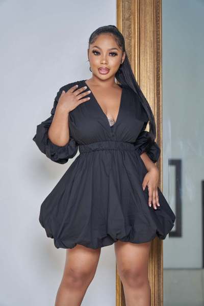 Fashion Bubble Puff Skirt with Elastic