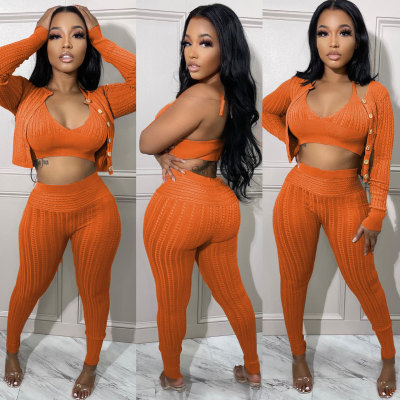 Sexy slim vest jacket three-piece nightclub suit