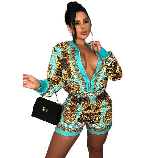 Commuter Casual Printed Two-Piece Set