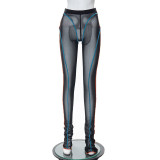 Sexy Perspective Mesh High Waist Hip Raise Casual Leggings