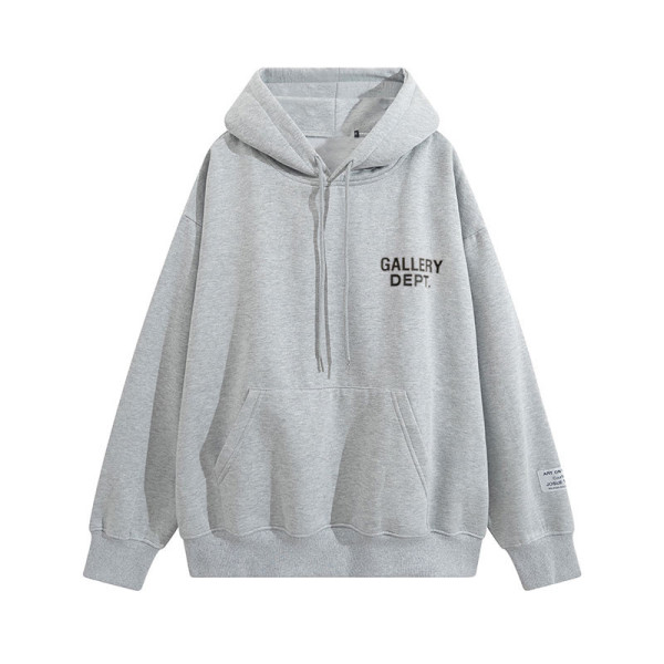 Tide brand hip-hop GD Gallery Dept fashion all-match casual loose trend hooded pullover sweater solid color