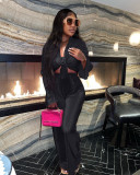 long-sleeved shirt and trousers suit two-piece