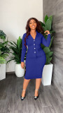 Autumn and winter OL jacket skirt suit casual work clothes two-piece set