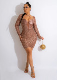 Women's Sexy Slim Fit Long Sleeve Sequin Dress