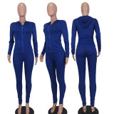 Casual fashion big pit zipper suit