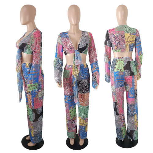 Autumn and winter fashion print new suit