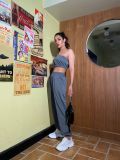 Fashion Tube Top Loose Casual Pants Set