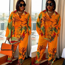 Plus Size Casual Women's Two Piece Printed Plaid Loose Suit Plus Size Casual Women's Two Piece Printed Plaid Loose Suit