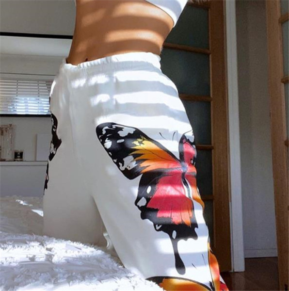 Butterfly Print Casual Pants Women's Loose Sweatpants Sweatpants