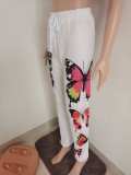 Butterfly Print Casual Pants Women's Loose Sweatpants Sweatpants