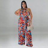 Trendy Resort Style Casual Print Multicolor Jumpsuit