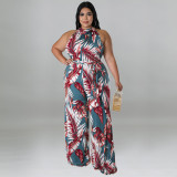 Trendy Resort Style Casual Print Multicolor Jumpsuit