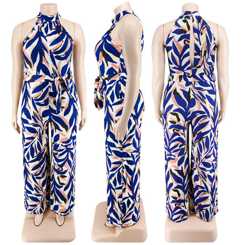 Trendy Resort Style Casual Print Multicolor Jumpsuit