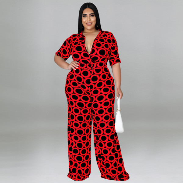 Trendy Resort Style Casual Print Multicolor Jumpsuit