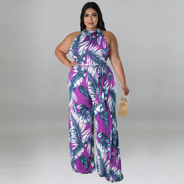 Trendy Resort Style Casual Print Multicolor Jumpsuit