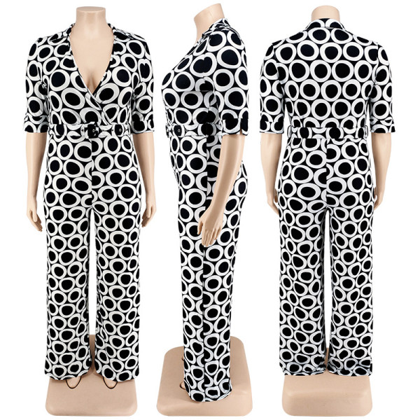 Trendy Resort Style Casual Print Multicolor Jumpsuit