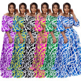 Plus Size Sexy One-Line Neck Fashion Two-Piece Swing Skirt