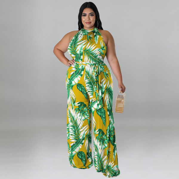 Trendy Resort Style Casual Print Multicolor Jumpsuit