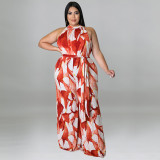 Trendy Resort Style Casual Print Multicolor Jumpsuit