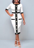 Sexy Fashion Digital Print Short Sleeve Women Dress