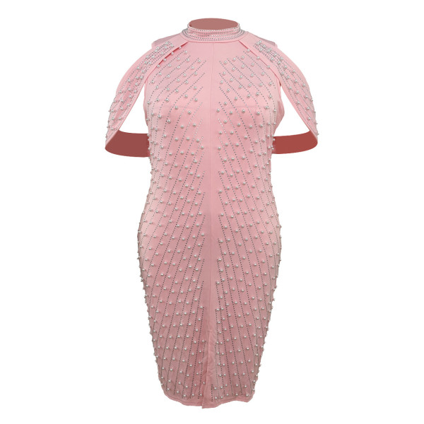 Fashion sexy dress plus size skinny hot diamond bubble bead dress