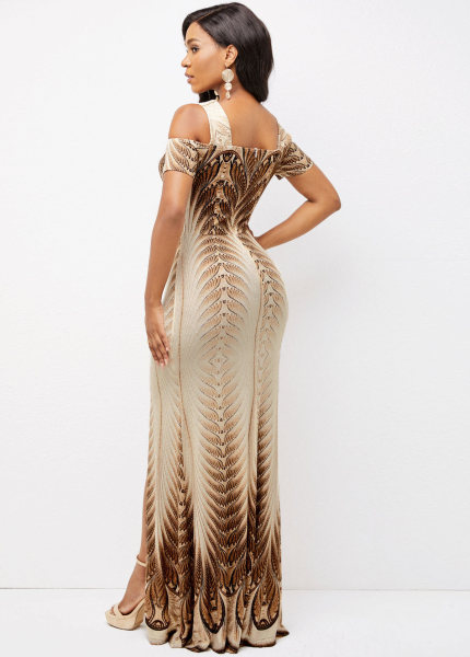 Sexy Fashion Digital Printed Linen Neck Tube Top Dress