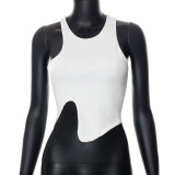 Solid Round Neck Sleeveless Slim Fit Posh Tank Top