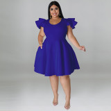 Plus Size Women's Multicolor Swing Dress Dress