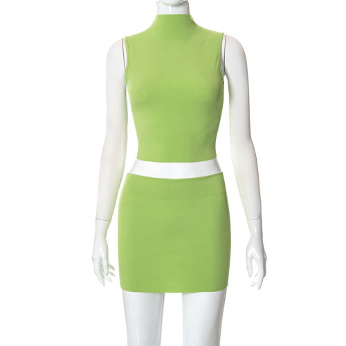 Sleeveless Double Vest Pack Hip Skirt Fashion Suit