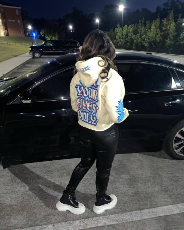trendy graffiti print hoodie