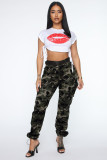 camouflage cargo pants denim slacks