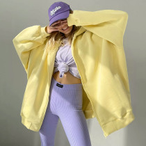 Solid Color Hooded Sweatshirt Long Sleeve Pullover Loose Top Solid Color Hooded Sweatshirt Long Sleeve Pullover Loose Top