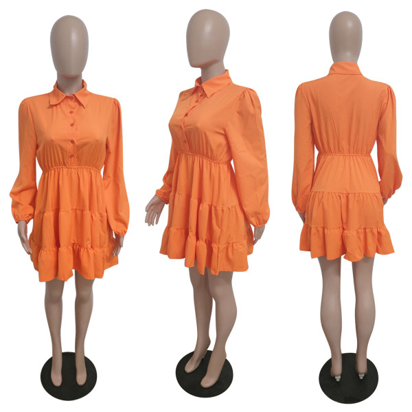 Urban Fashion Casual Two Tone Long Sleeve Dress