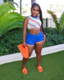 Boutique suit knitted sweater sleeveless vest shorts two-piece set