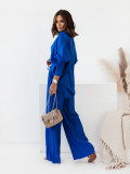 Long Sleeve Top Loose Wide Leg Pants Two Piece Set