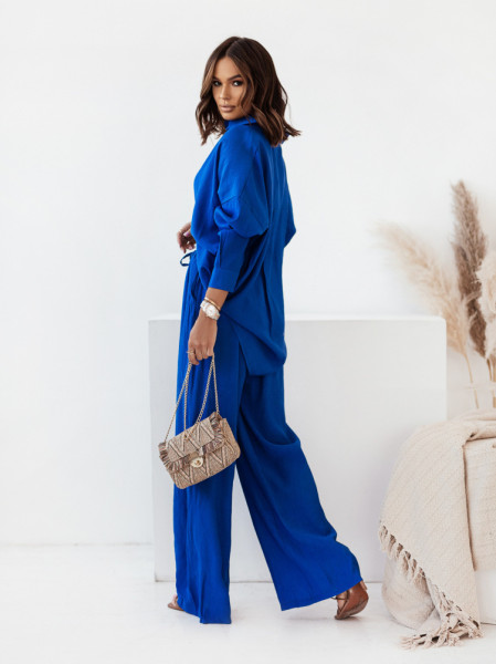 Long Sleeve Top Loose Wide Leg Pants Two Piece Set