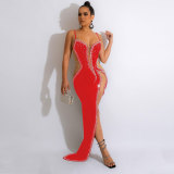 Sexy Perspective Hot Diamond Sling Dress Skirt