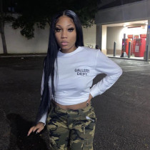 Autumn and winter sweater GALLRY long-sleeved soft warm letter top