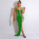 Sexy Perspective Hot Diamond Sling Dress Skirt